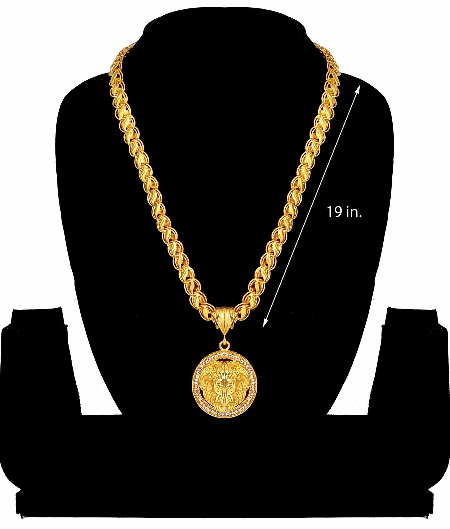 Luxurious Gold Plated Pendant With Chain