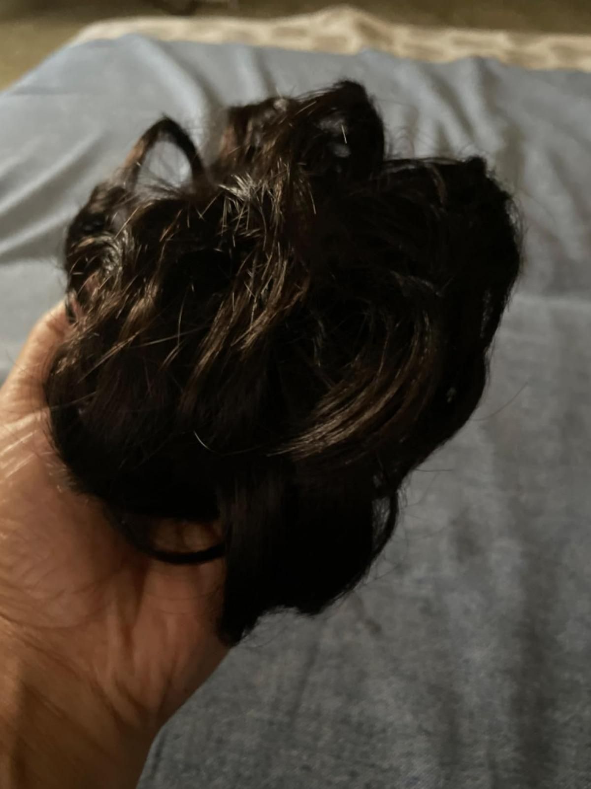Elastic Artificial Hair Bun Brown Black