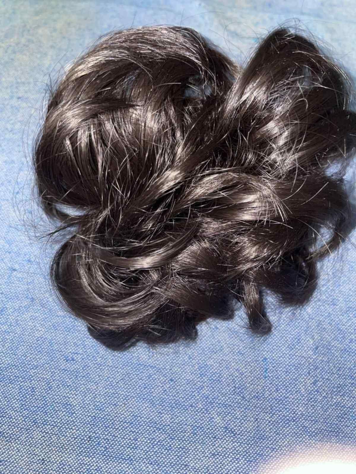Elastic Artificial Hair Bun Brown Black