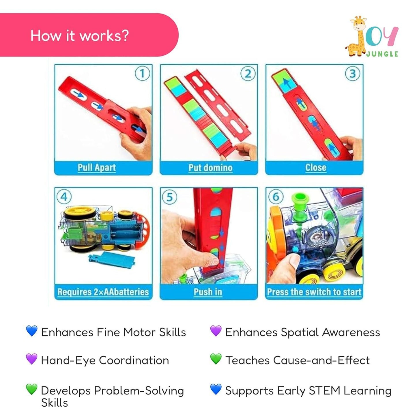 Train Toy Domino Set For Kids Bpa-Free Pl…