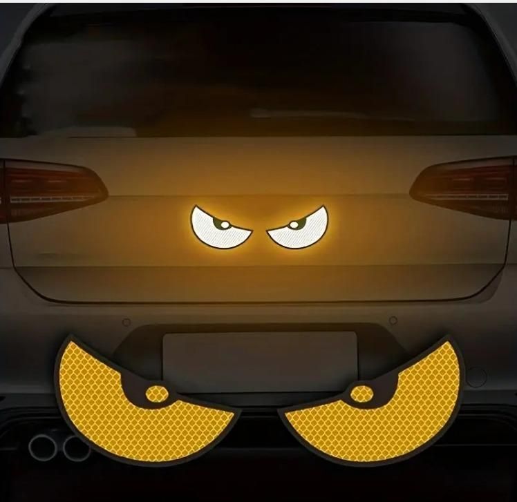 2 Monster Eyes Car Reflective Stickers Of…