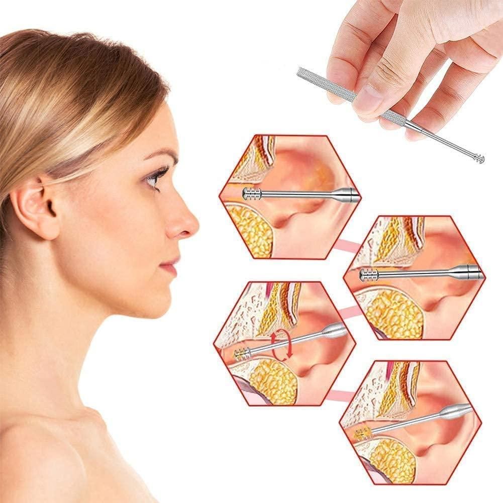6 Ear Wax Removal Smooth Stainless Steel…