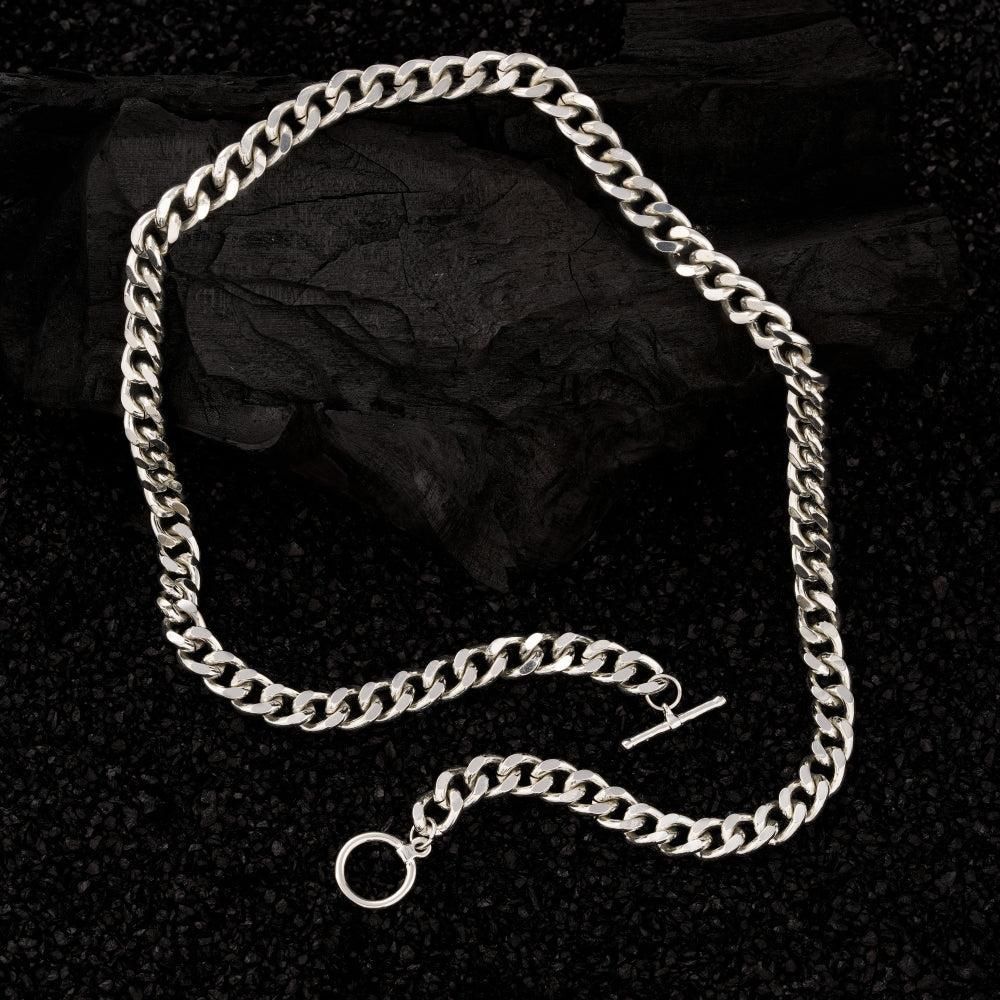 Silver Plated Cuban Style Thick Heavy Cha…
