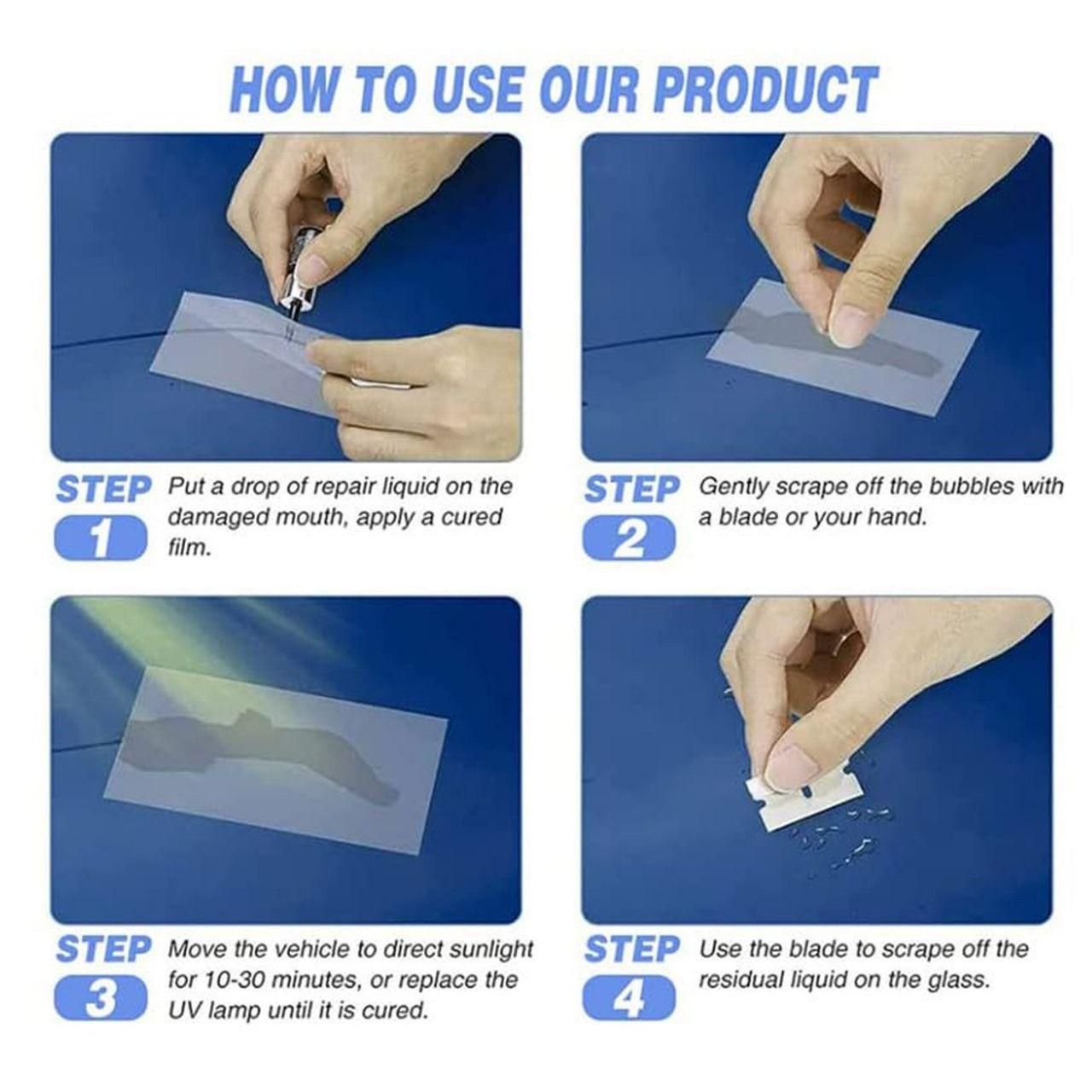 Glass Crack Repair Kit