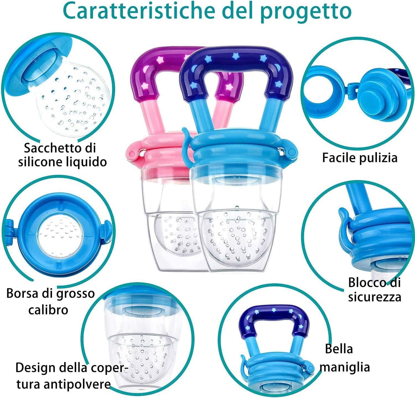 Bpa-Free Silicone Fruit Pacifiers For Baby