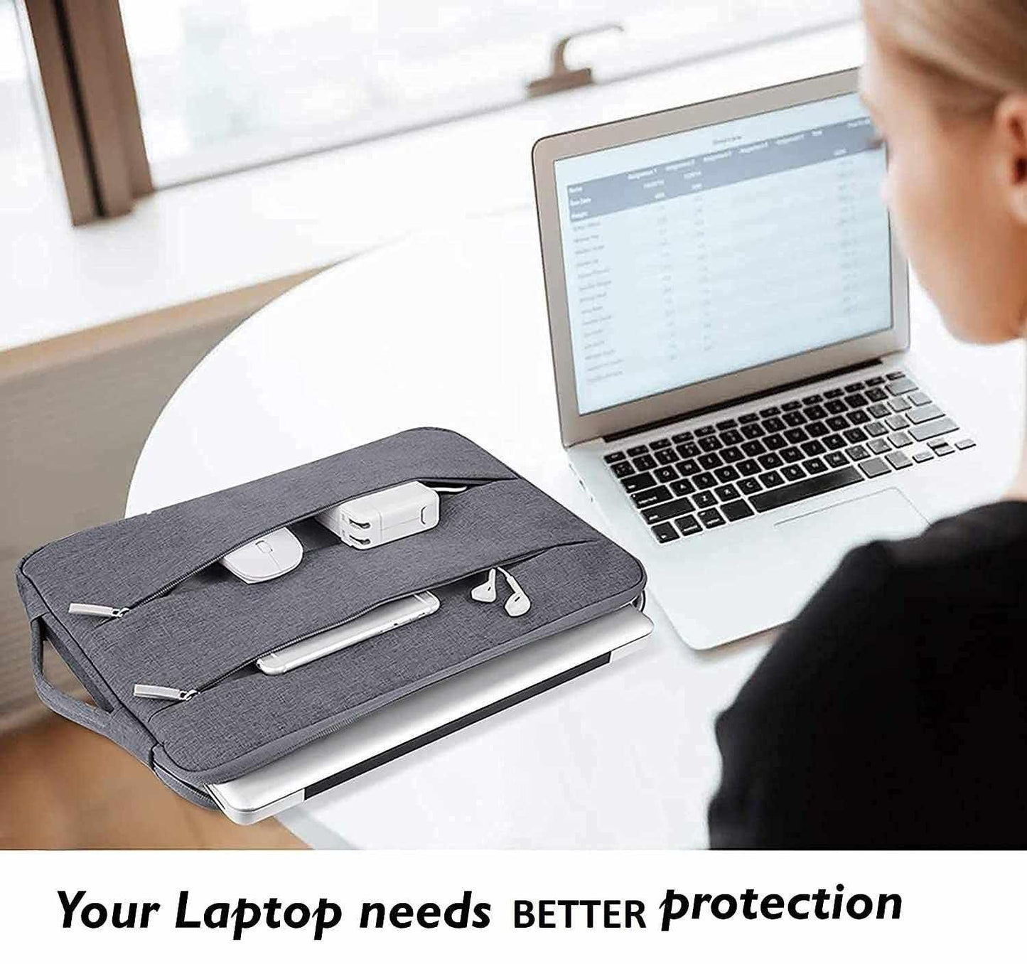 Sleek Nylon Fabric Laptop Bag Cover With…