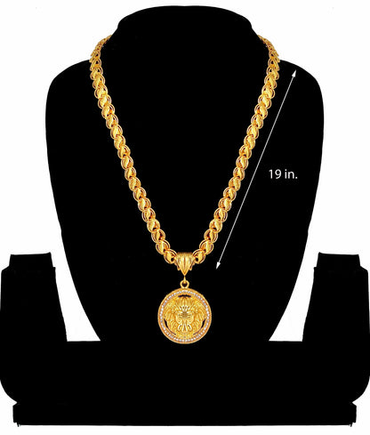 Luxurious Gold Plated Pendant With Chain