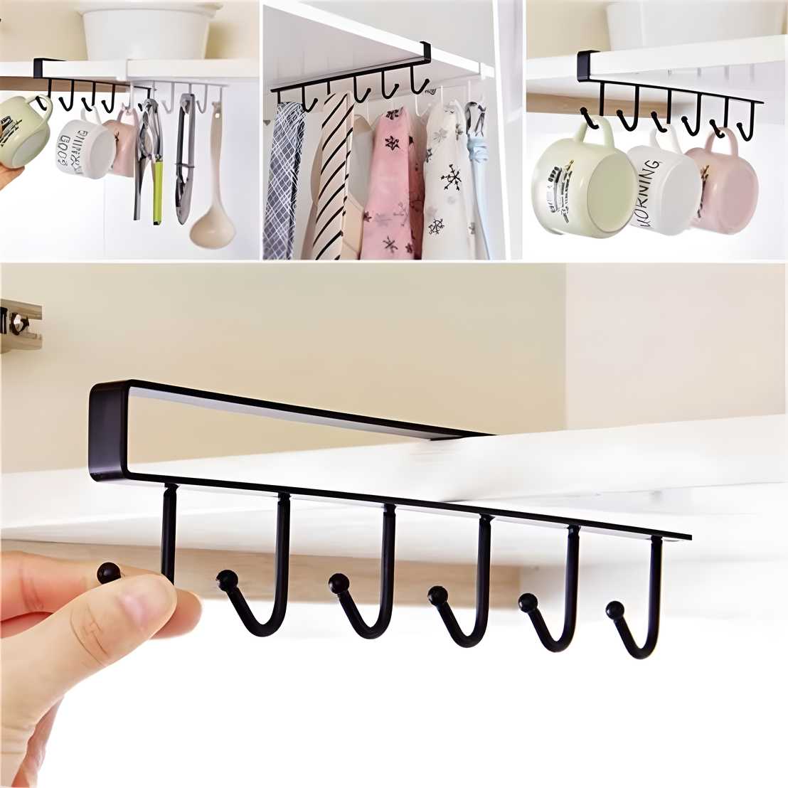 Mug Cups Wine Glasses Storage Hooks Kitch…