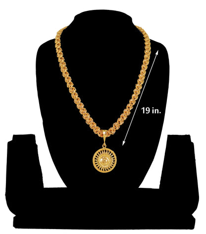 Luxurious Gold Plated Pendant With Chain