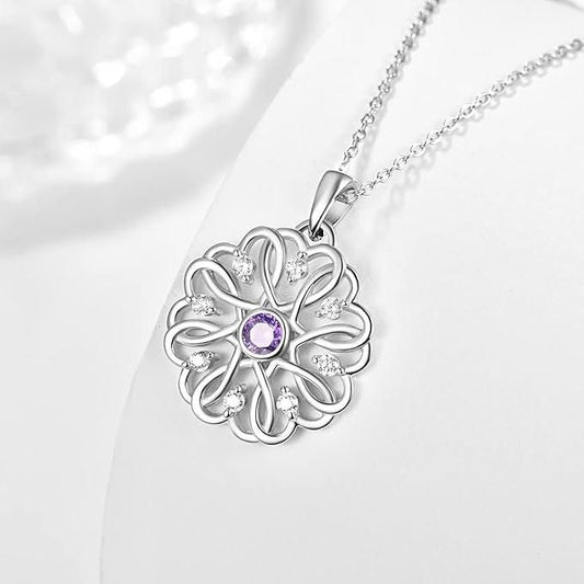 Silver Birthstone Pendant With Chain Of 1
