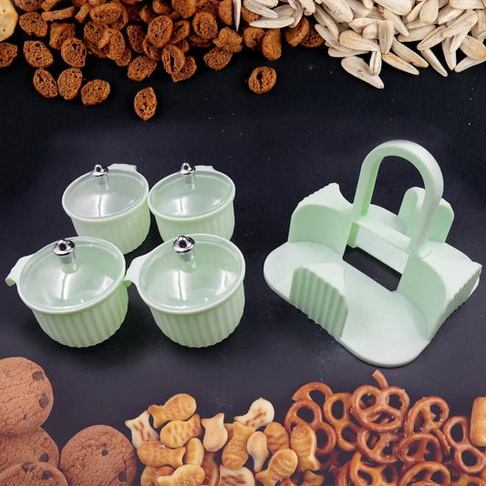Multipurpose 4 Storage Jar With Tray