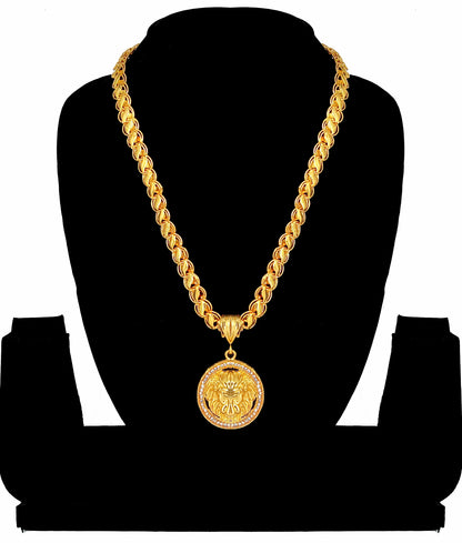 Luxurious Gold Plated Pendant With Chain