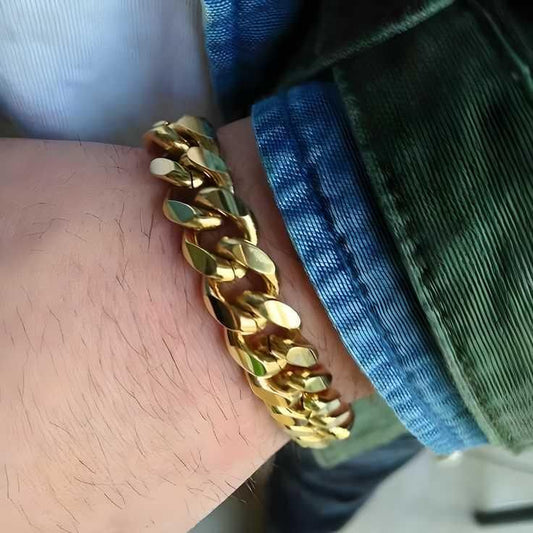 Bd Gold Cuban Bracelet Men